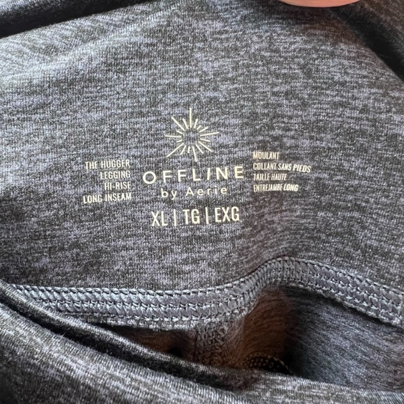 Offline By Aerie Womens The Hugger Hi-Rise Legging Navy Blue Heather NEW XL Long - Picture 15 of 15